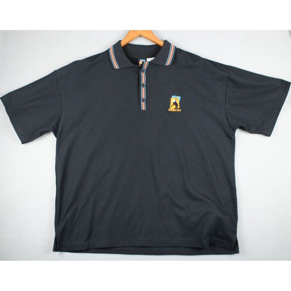 Australian Open Brand Black Polo Unique Rare